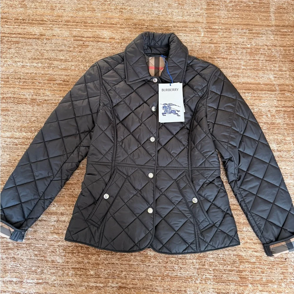 Burberry Cawthorne Slim Fit Quilted Jacket Black $1395 - Picture 8 of 12
